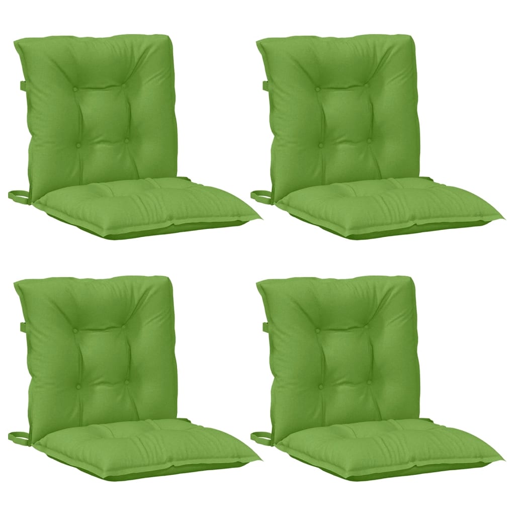 VidaXL Stoelkussens 4 st lage vloerkleed 100x50x7 cm stof gemêleerd groen