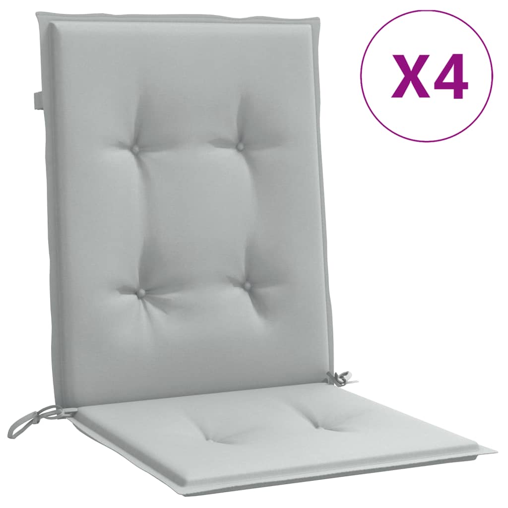 Vidaxl stoelkussens 4 st lage vloerkleed 100x50x4 cm stof lichtgrijs