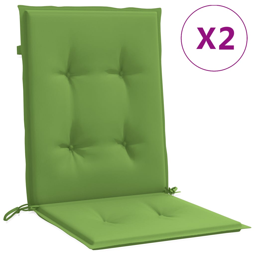 Vidaxl stoelkussens 2 st lage vloerkleed 100x50x4 cm stof gemêleerd groen