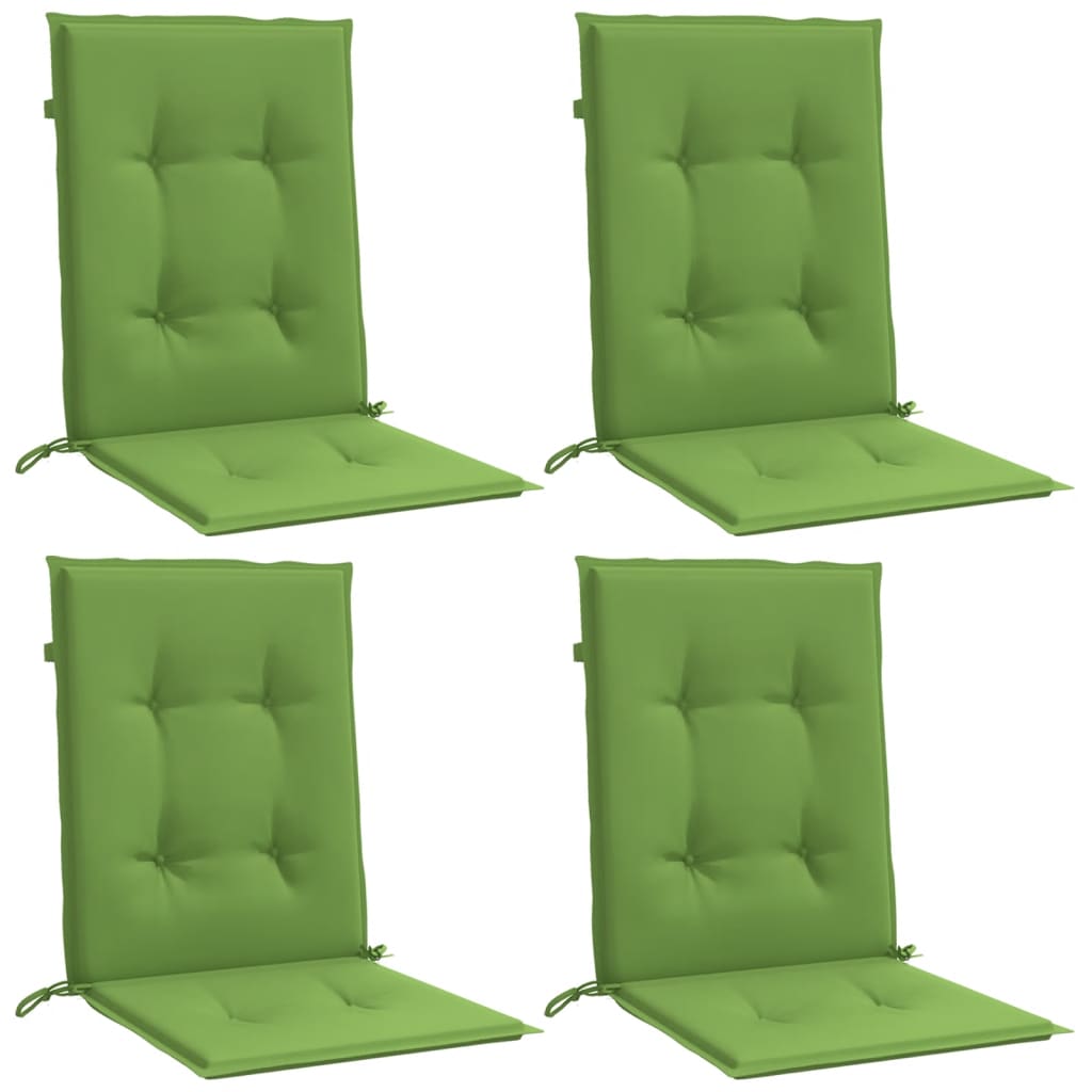 Vidaxl stoelkussens 4 st lage vloerkleed 100x50x4 cm stof gemêleerd groen