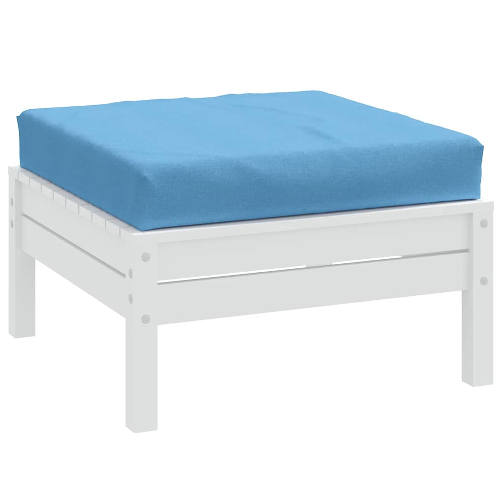 Vidaxl palletkussen 60x60x9,5 cm stof gemêleerd blauw