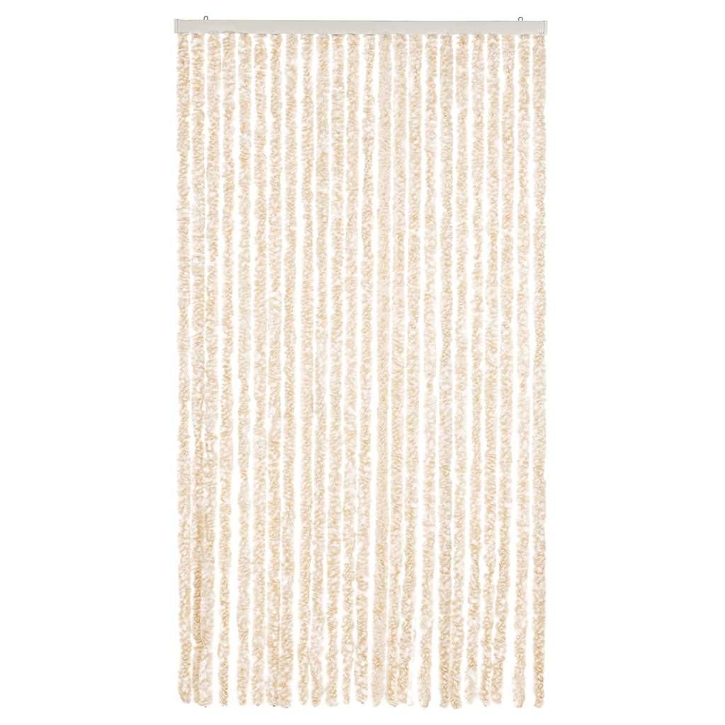 Vidaxl vliegengordijn 100x230 cm chenille beige en wit