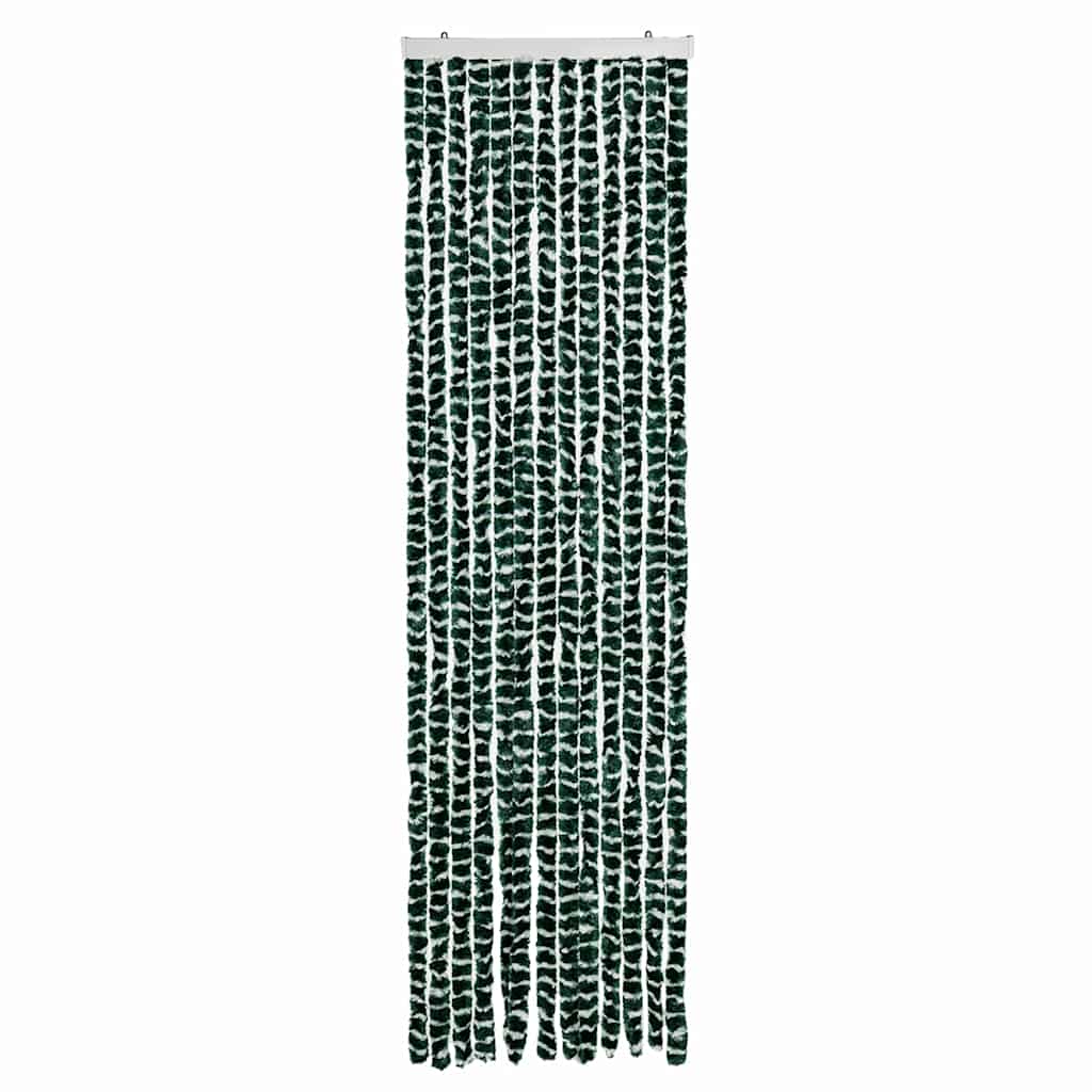 Vidaxl vliegengordijn 56x200 cm chenille groen en wit