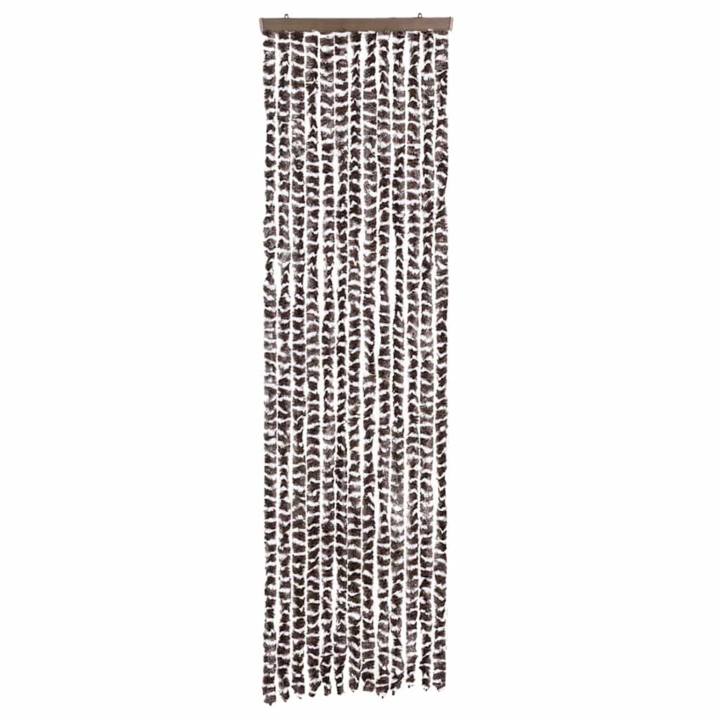 Vidaxl vliegengordijn 56x200 cm chenille beige en bruin