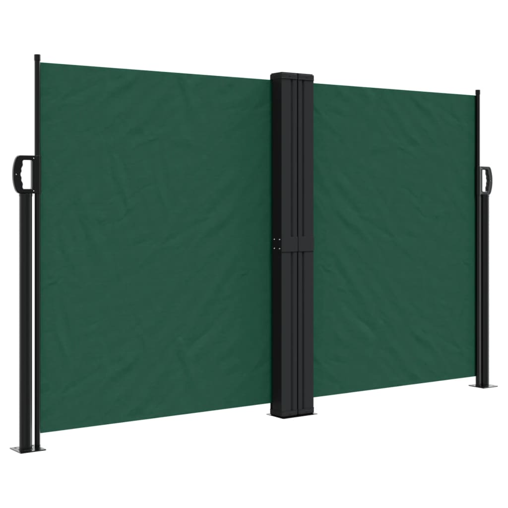 VidaXL Tuinscherm uittrekbaar 140x600 cm donkergroen