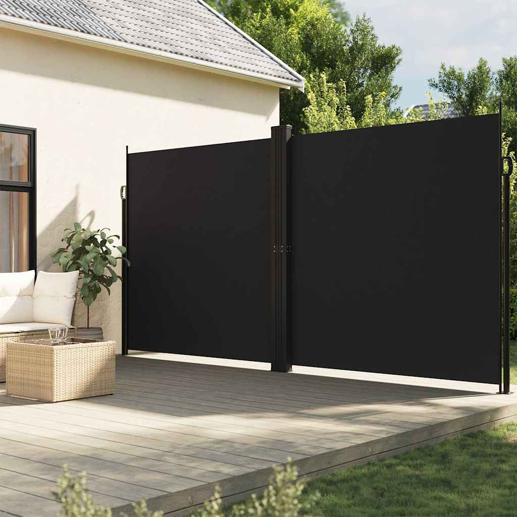 Vidaxl tuinscherm uittrekbaar 200x1200 cm zwart