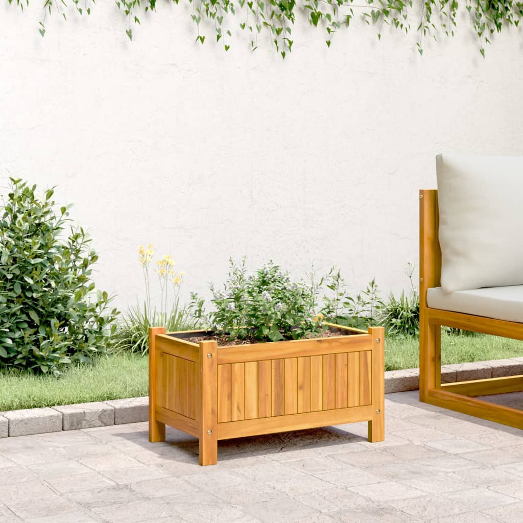 Vidaxl plantenbak met uitvoering 54x31x30 cm massief acaciahout