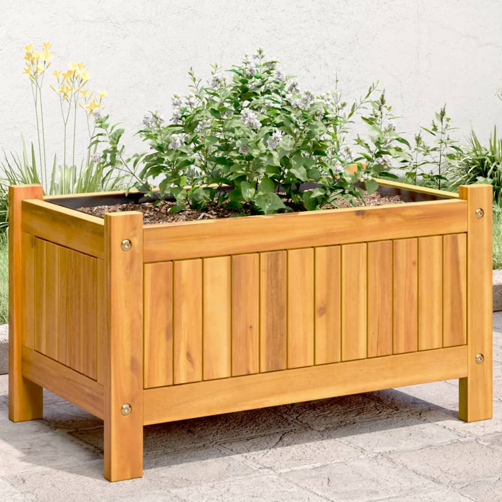 Vidaxl plantenbak met uitvoering 54x31x30 cm massief acaciahout