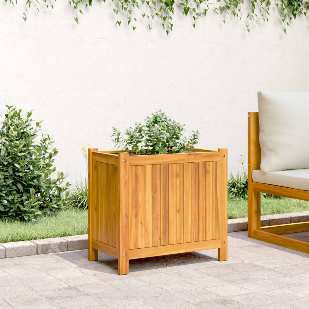 Vidaxl plantenbak met uitvoering 54x31x50 cm massief acaciahout