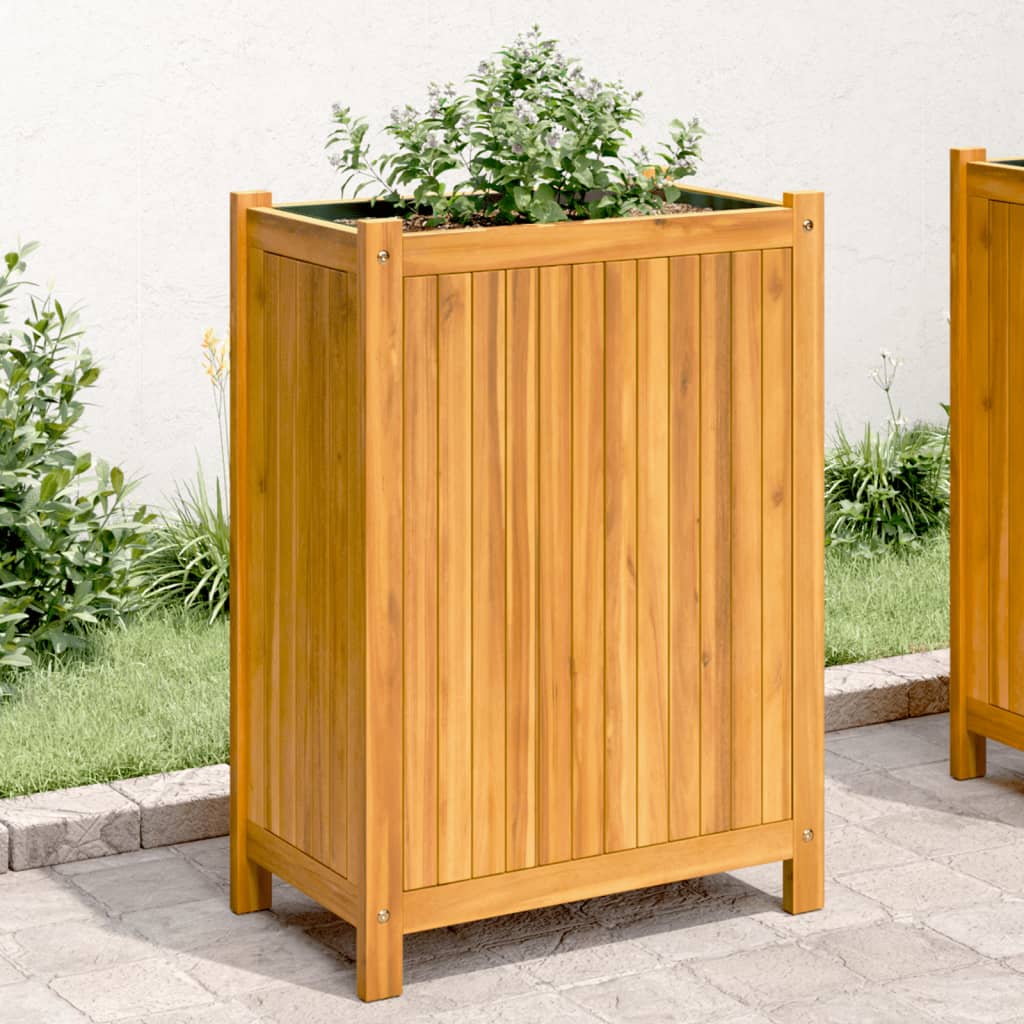 Vidaxl plantenbak met uitvoering 54x31x75 cm massief acaciahout