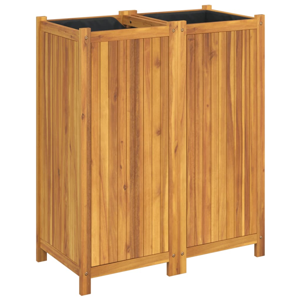 Vidaxl plantenbak met uitvoering 84x42x100 cm massief acaciahout