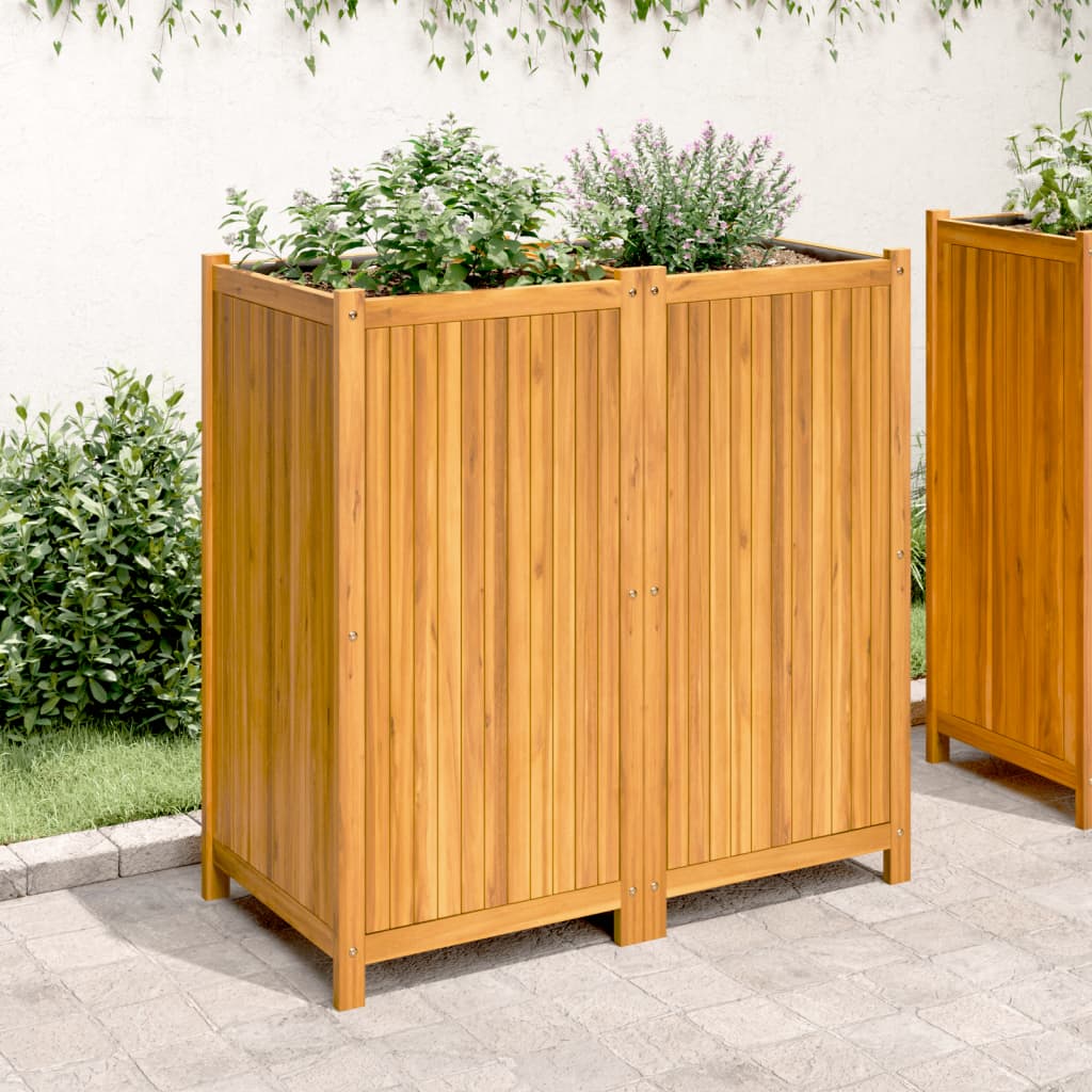 Vidaxl plantenbak met uitvoering 100x50x100 cm massief acaciahout