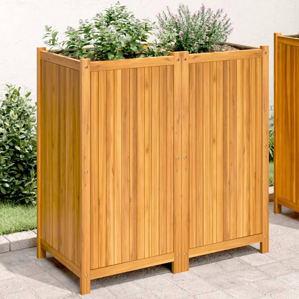 Vidaxl plantenbak met uitvoering 100x50x100 cm massief acaciahout