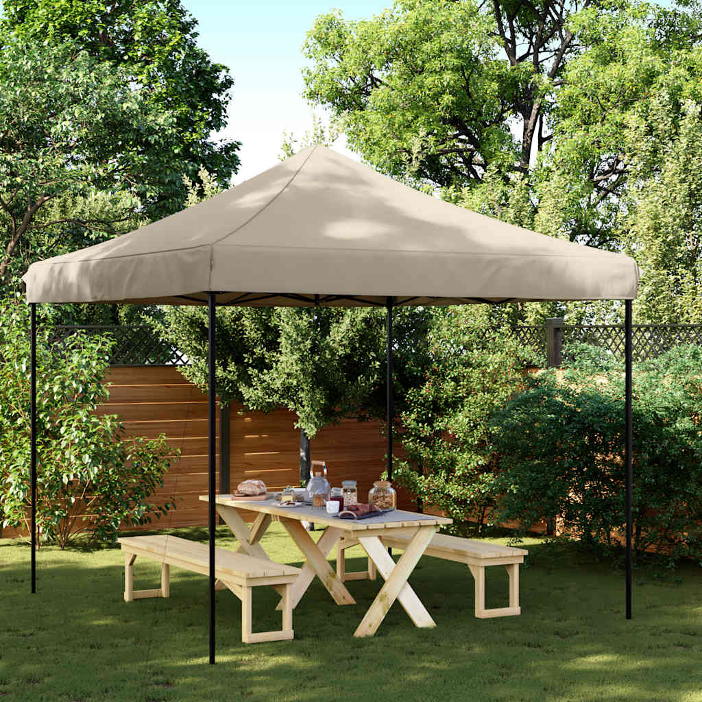 Vidaxl partytent inklapbaar pop-up 292x292x315 cm taupe