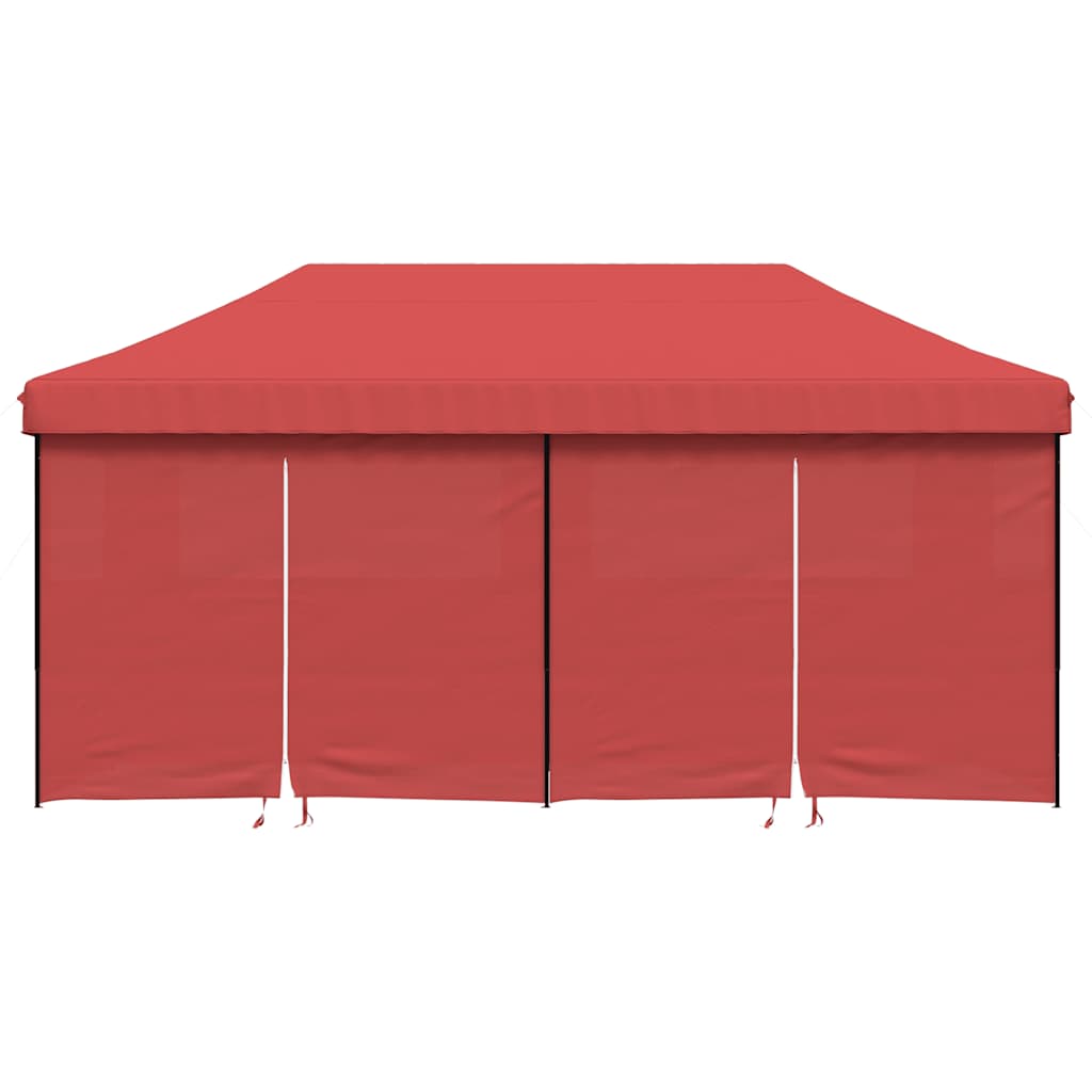 Vidaxl partytent inklapbaar pop-up met 4 zijwanden bordeauxrood