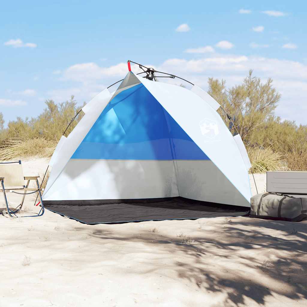Vidaxl strandtent waterdichte snelontgrendeling azuurblauw