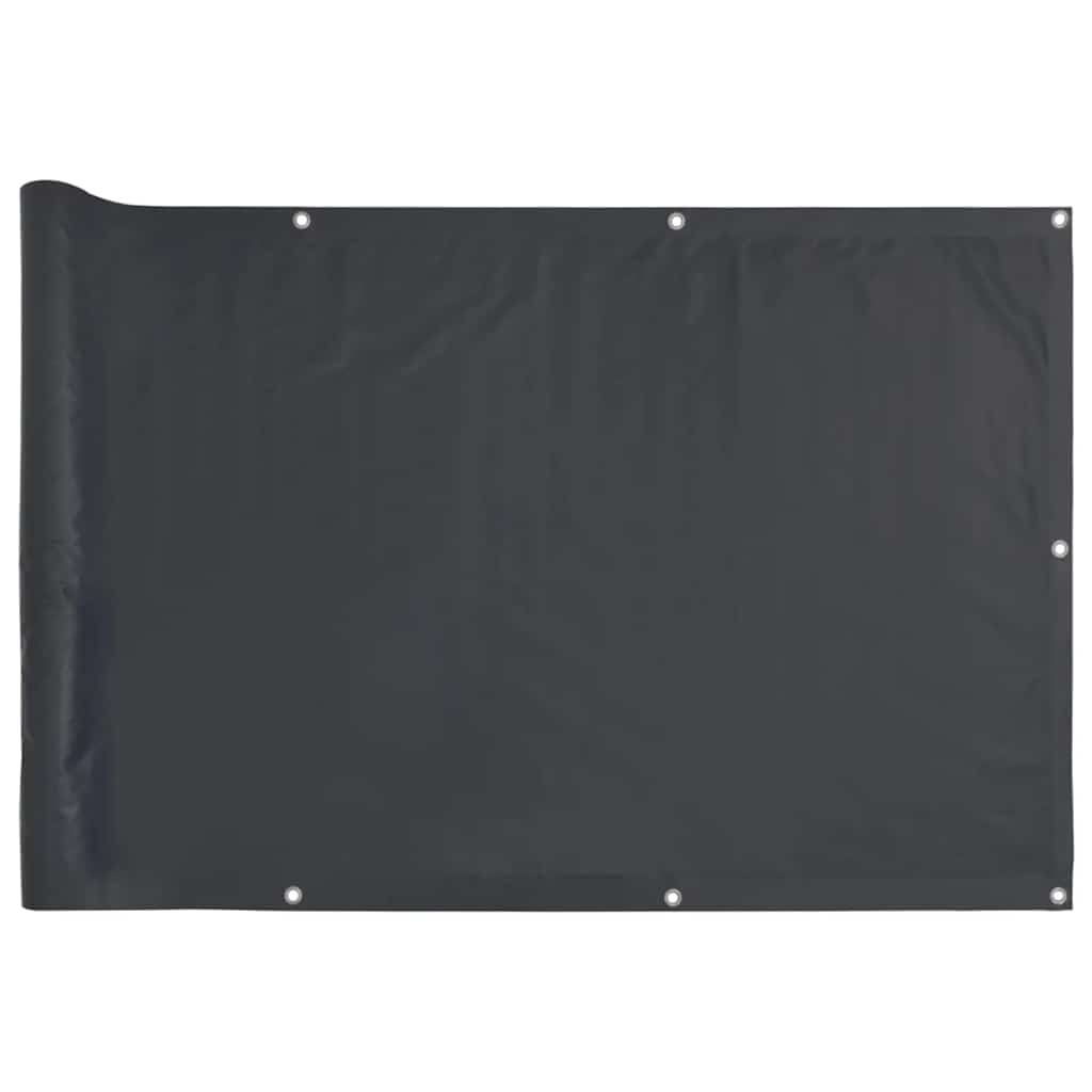 Vidaxl balkonscherm 400x90 cm pvc antracietkleurig