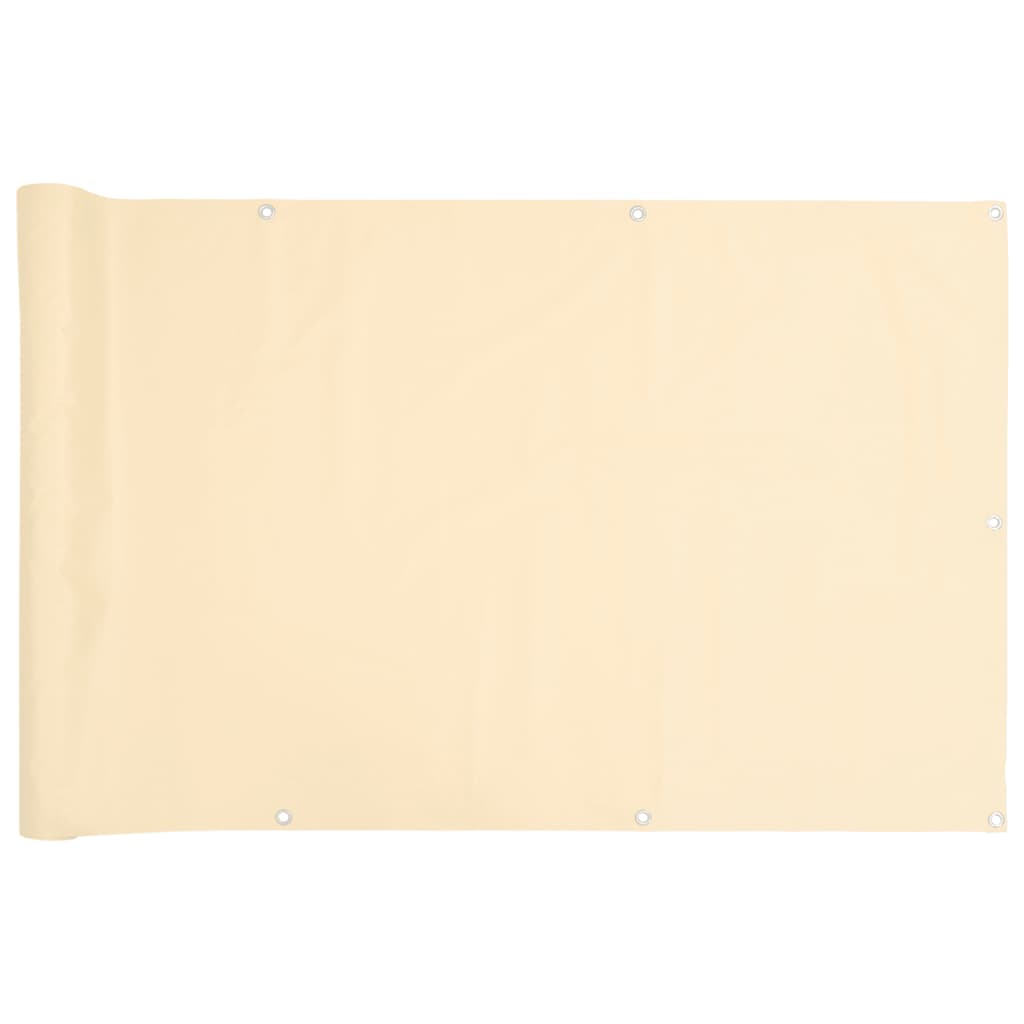 Vidaxl balkonscherm 500x120 cm pvc crèmekleurig