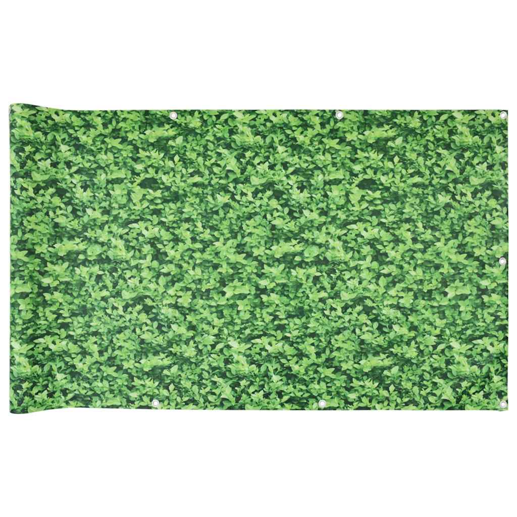 Vidaxl balkonscherm plantpatroon 500x120 cm pvc groen