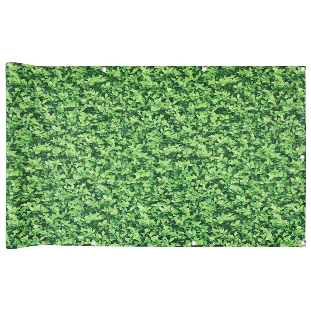 Vidaxl balkonscherm plantpatroon 700x120 cm pvc groen