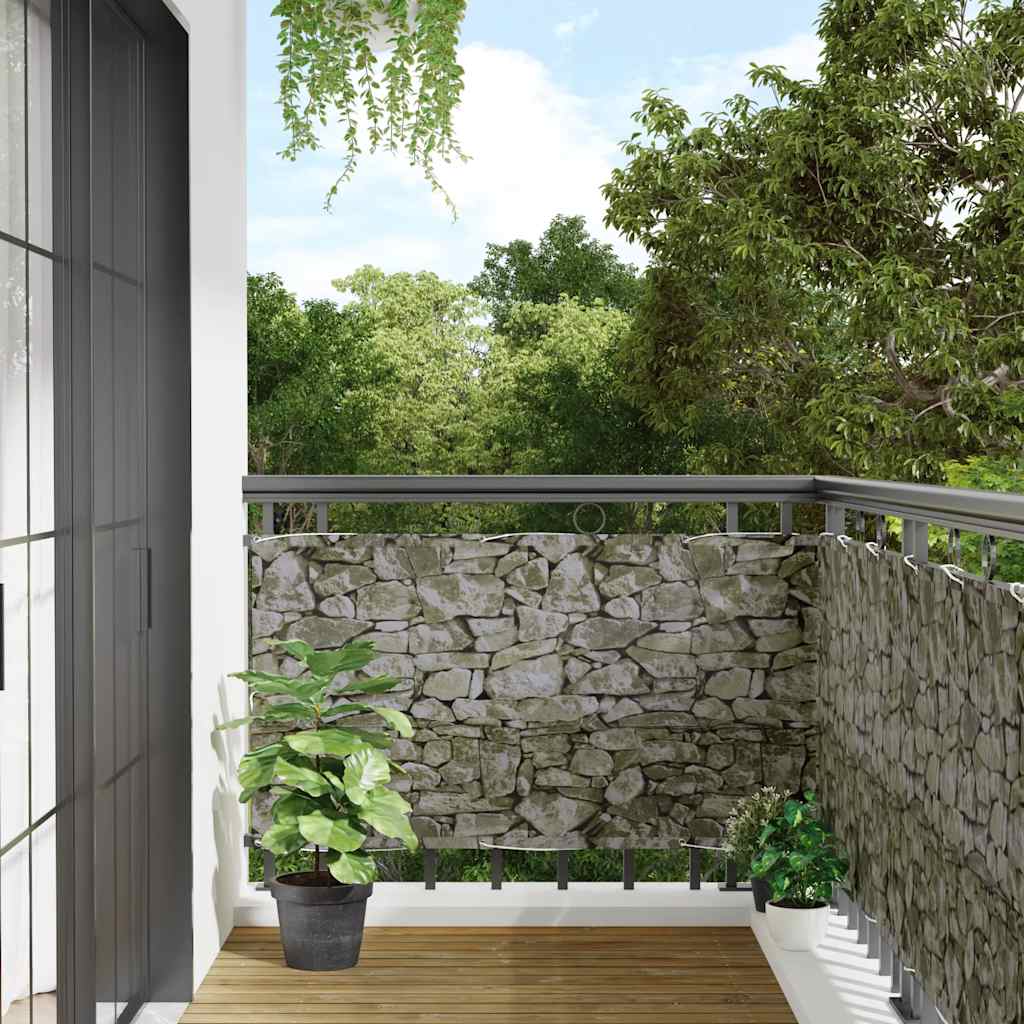 Vidaxl balkonscherm steenpatroon 700x120 cm pvc