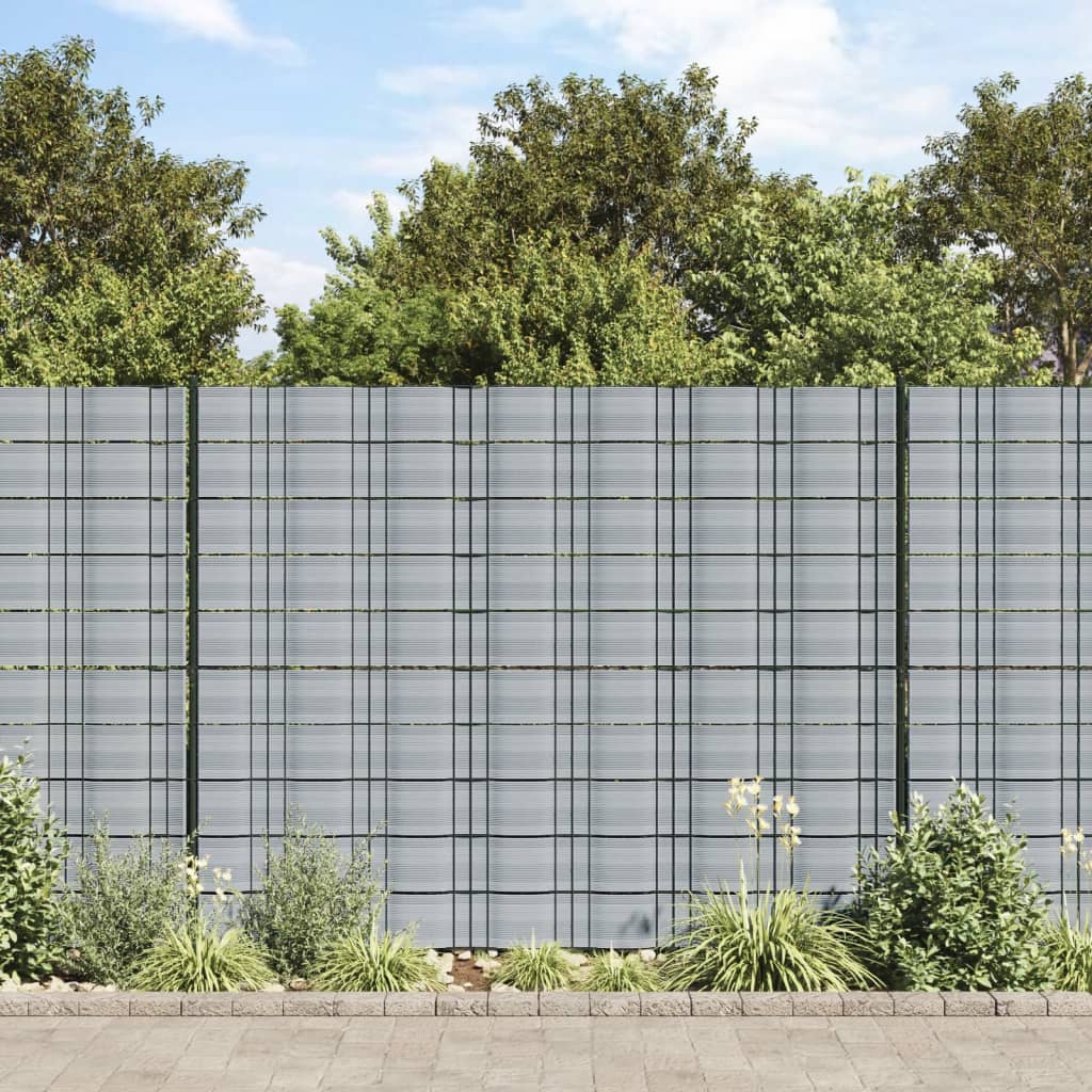 Vidaxl tuinschermen 10 st 252,5x19m pvc grijs