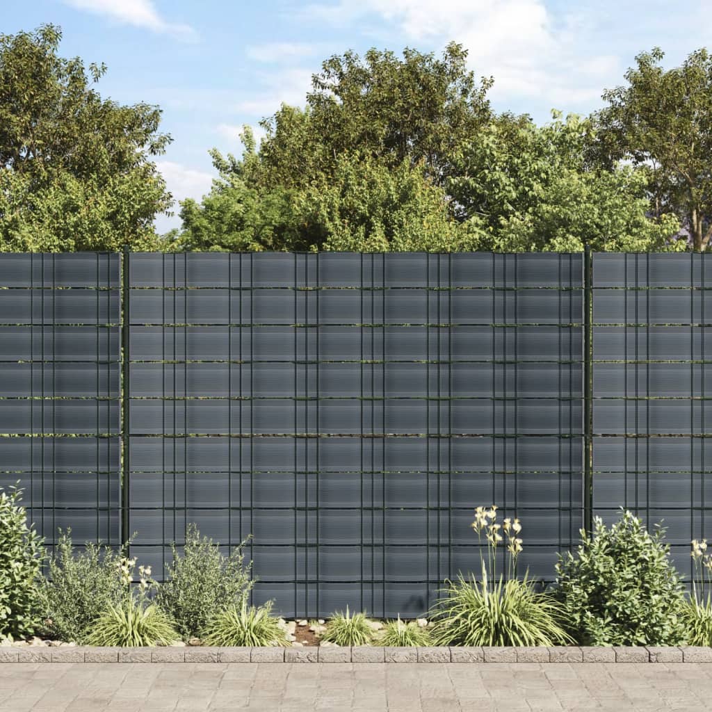 Vidaxl tuinschermen 10 st 252,5x19m pvc zwart