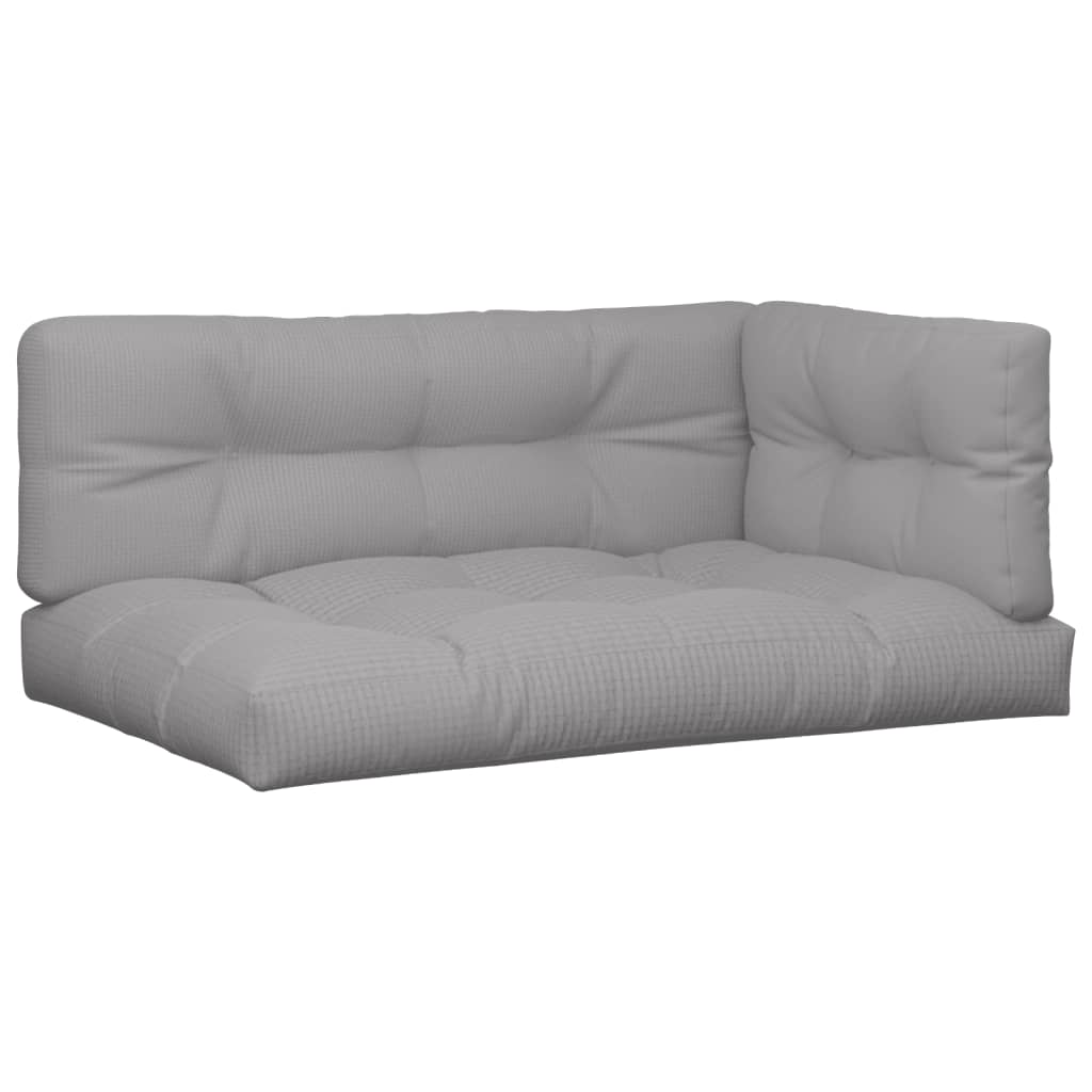 Vidaxl palletkussens 3 st stof grijs