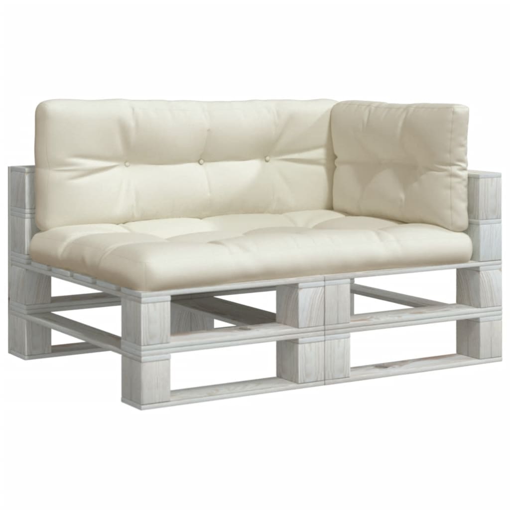 Vidaxl palletkussens 3 st stof crèmekleurig