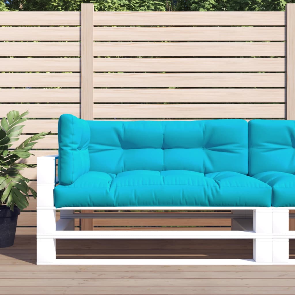 VidaXL Palletkussens 3-delig stof turquoise