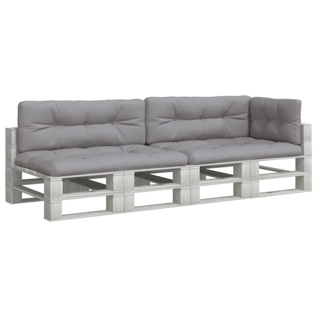 Vidaxl palletkussens 5 st stof grijs
