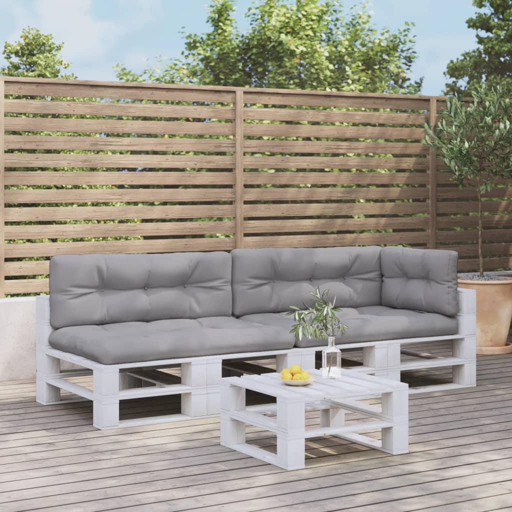 Vidaxl palletkussens 5 st stof grijs
