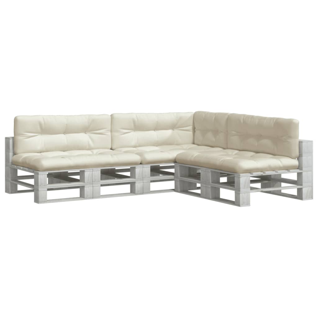 Vidaxl palletkussens 7 st stof crèmekleurig