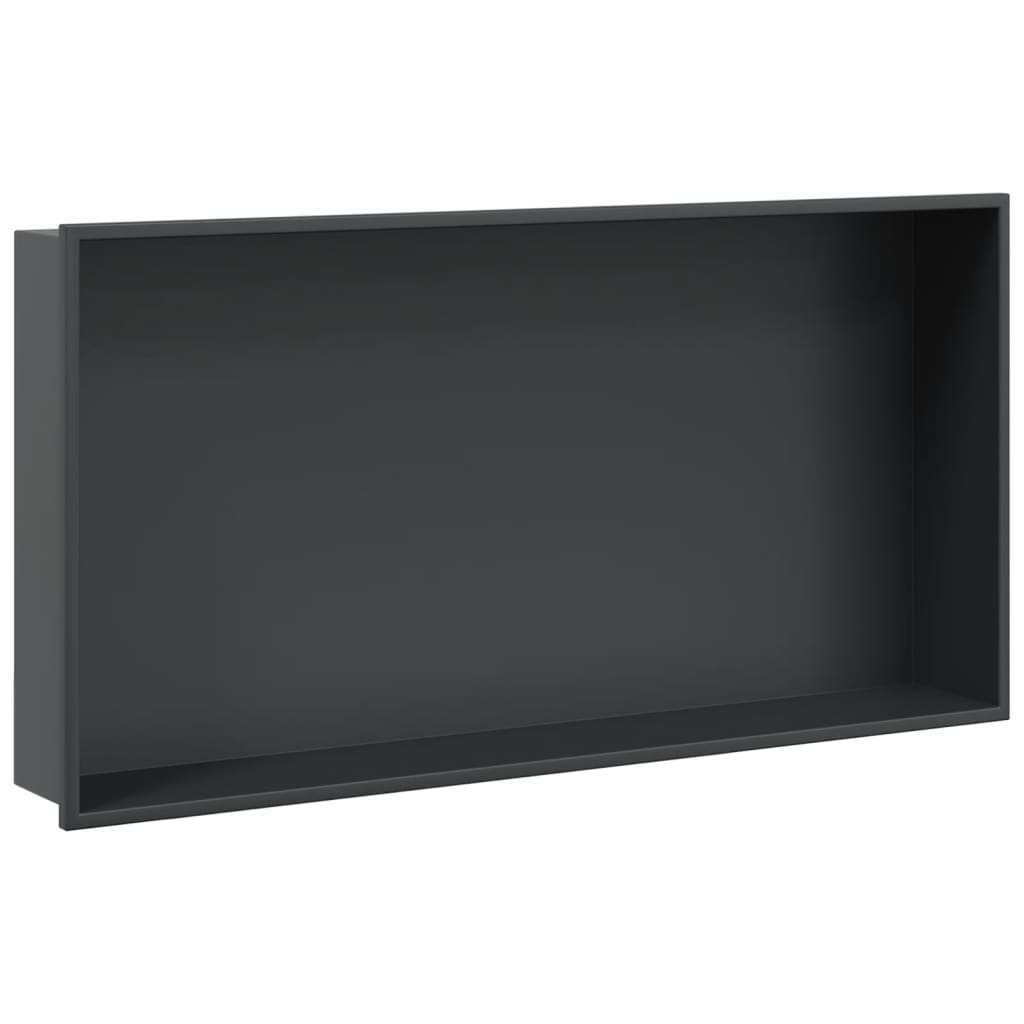 Vidaxl douchenis 62x32x9 cm roestvrijstaal matzwart