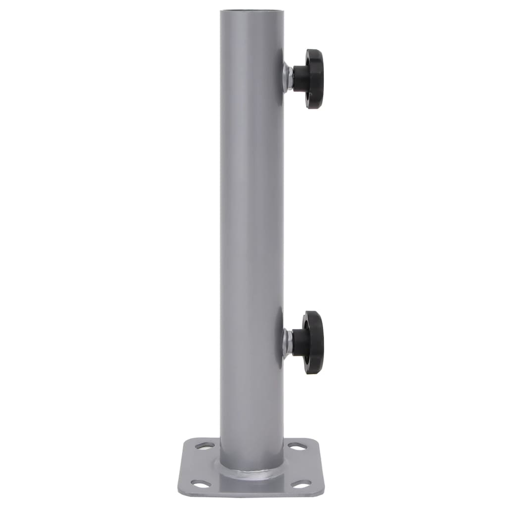 Vidaxl parasolvoet voor ø32 34 38 mm stok staal zilverkleurig