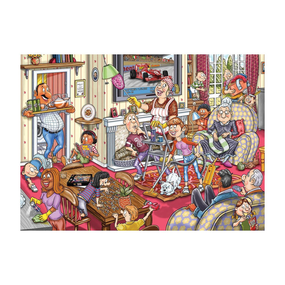 Jumbo wasgij retro mystery 10 - de voorjaars-schoonmaak! - 1000 stukjes puzzel - legpuzzel voor volwassenen