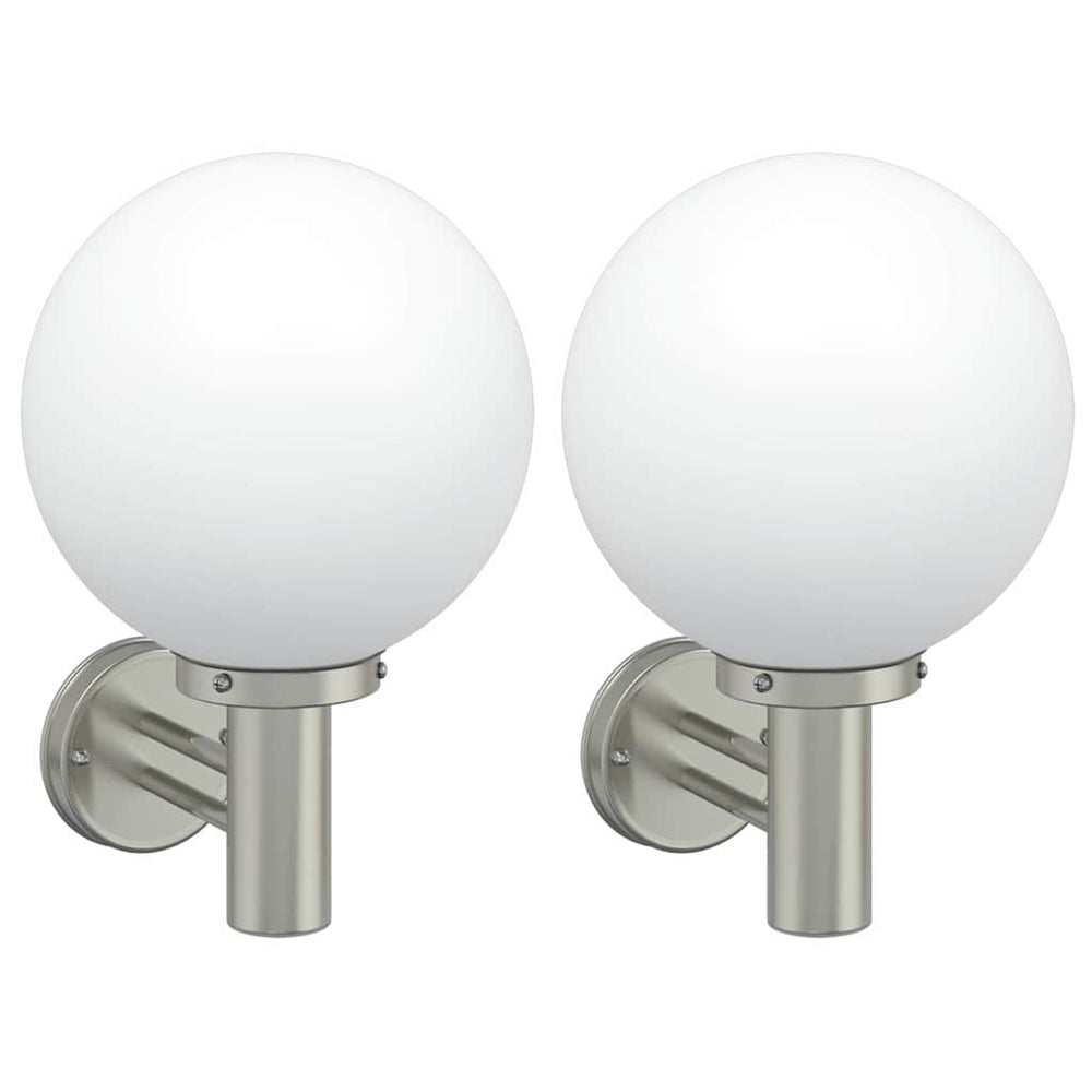 Vidaxl buiten wandlamp 2 st zilver 28 x 25 x 38 cm