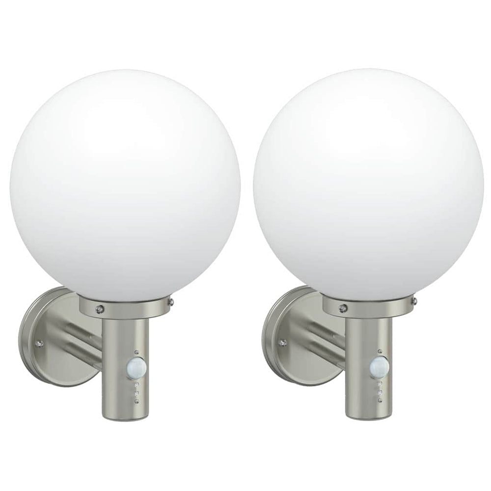 Vidaxl buiten wandlamp 2 st zilver 28 x 25 x 38 cm