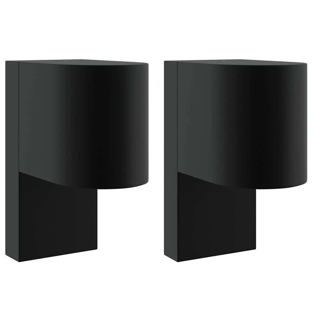 Vidaxl buiten wandlamp 2 st zwart 12 x 7 x 15 cm roestvrij staal