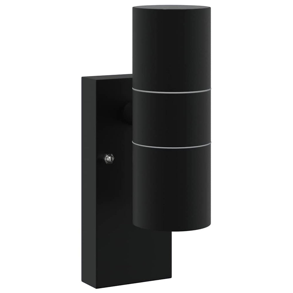 Vidaxl buiten wandlamp zwart 7 x 10 x 22 cm rvs en glas