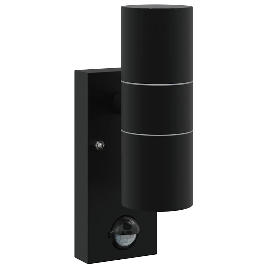 Vidaxl buiten wandlamp zwart 7 x 10 x 22 cm rvs en glas