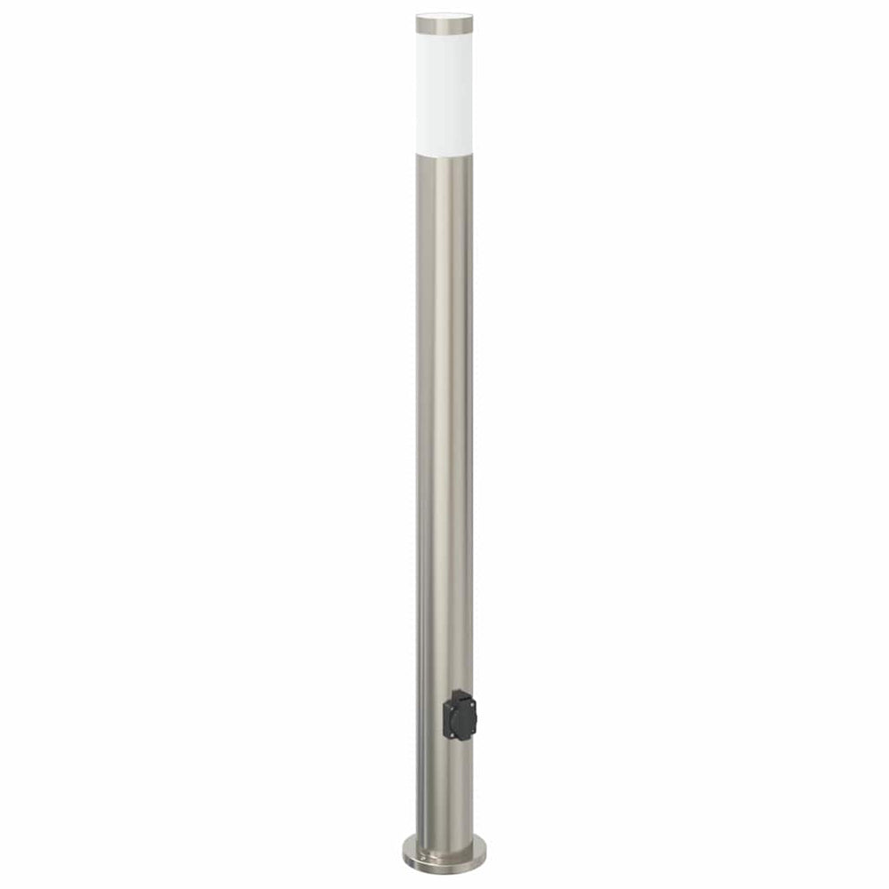 Vidaxl bolderarmatuur met stopcontact 110 cm rvs ip44