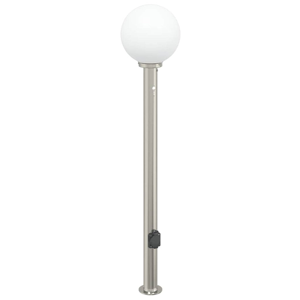 Vidaxl bolderarmatuur met sensor en stopcontact 120 cm roestvrij staal ip44