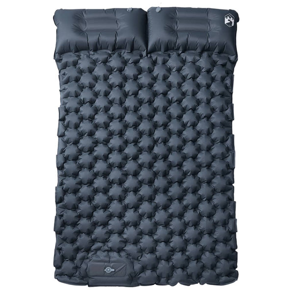 Vidaxl kampeermatras met kussens zelfopblazend 2-persoons grijs