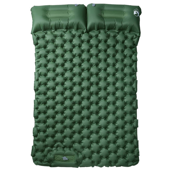 Vidaxl kampeermatras met kussens zelfopblazend 2-persoons groen