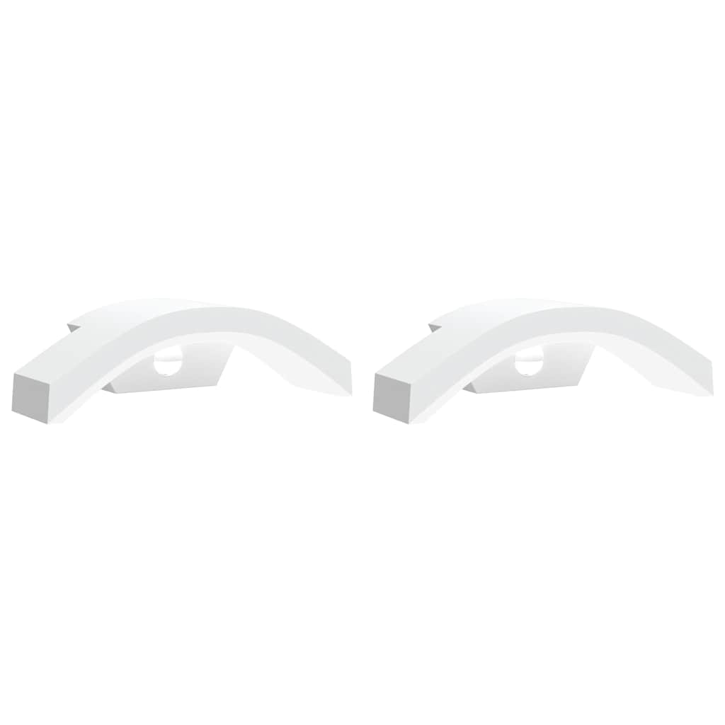 Vidaxl buitenwandlampen 2 st led met sensoren gegoten aluminium wit
