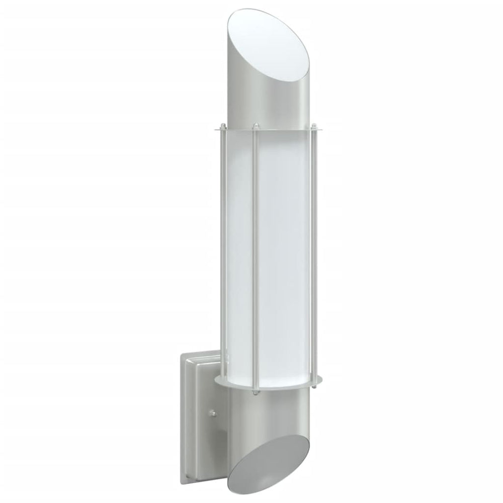 Vidaxl buitenwandlamp roestvrij staal zilverkleurig