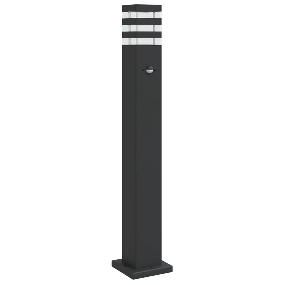 Vidaxl vloerlamp voor buiten met sensor 80 cm aluminium zwart