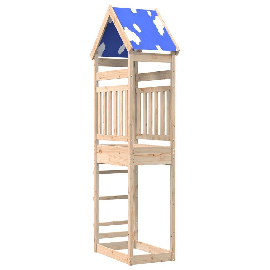 VidaXL Speeltoren 85x52,5x265 cm massief groenhout