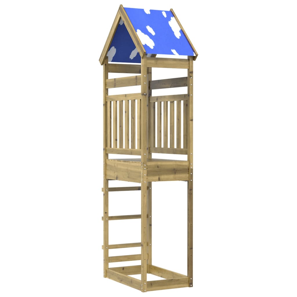 VidaXL Speeltoren 85x52,5x265 cm geïmpregneerd groenenhout